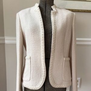 NWT J Crew ivory pocket Francine Blazer 8